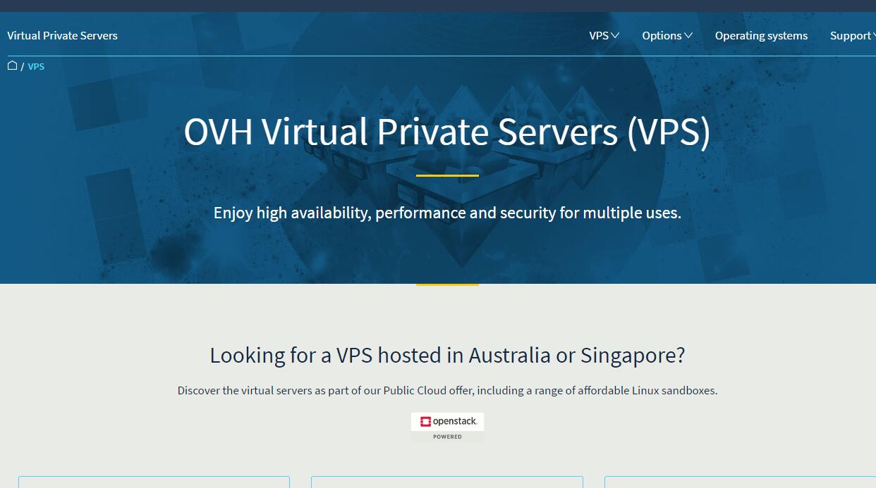 OVH的新加坡和澳大利亚VPS补货了